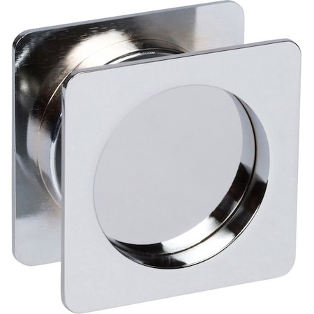 Delaney Hardware Contemporary Square Polished Chrome Hall, Closet Passage Sliding Pocket Door Lock 370206